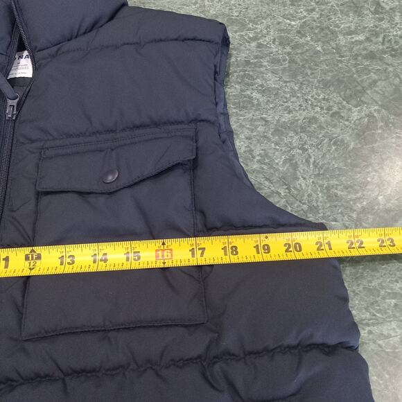 Old Navy Puffer Vest Mens Medium Blue Go-Recycled Quilted Outdoors Lightweight - Picture 7 of 11